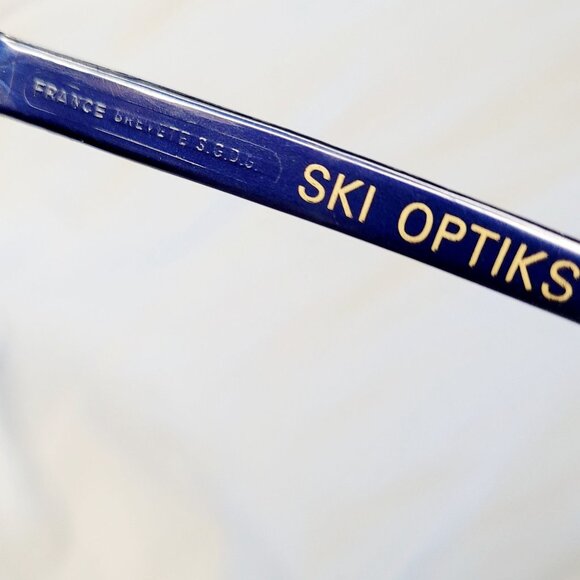 Vintage SKI OPTICS JAPAN Blue Retro Mirror 80\'s Ski Sport Sunglasses SMALL! main image 5